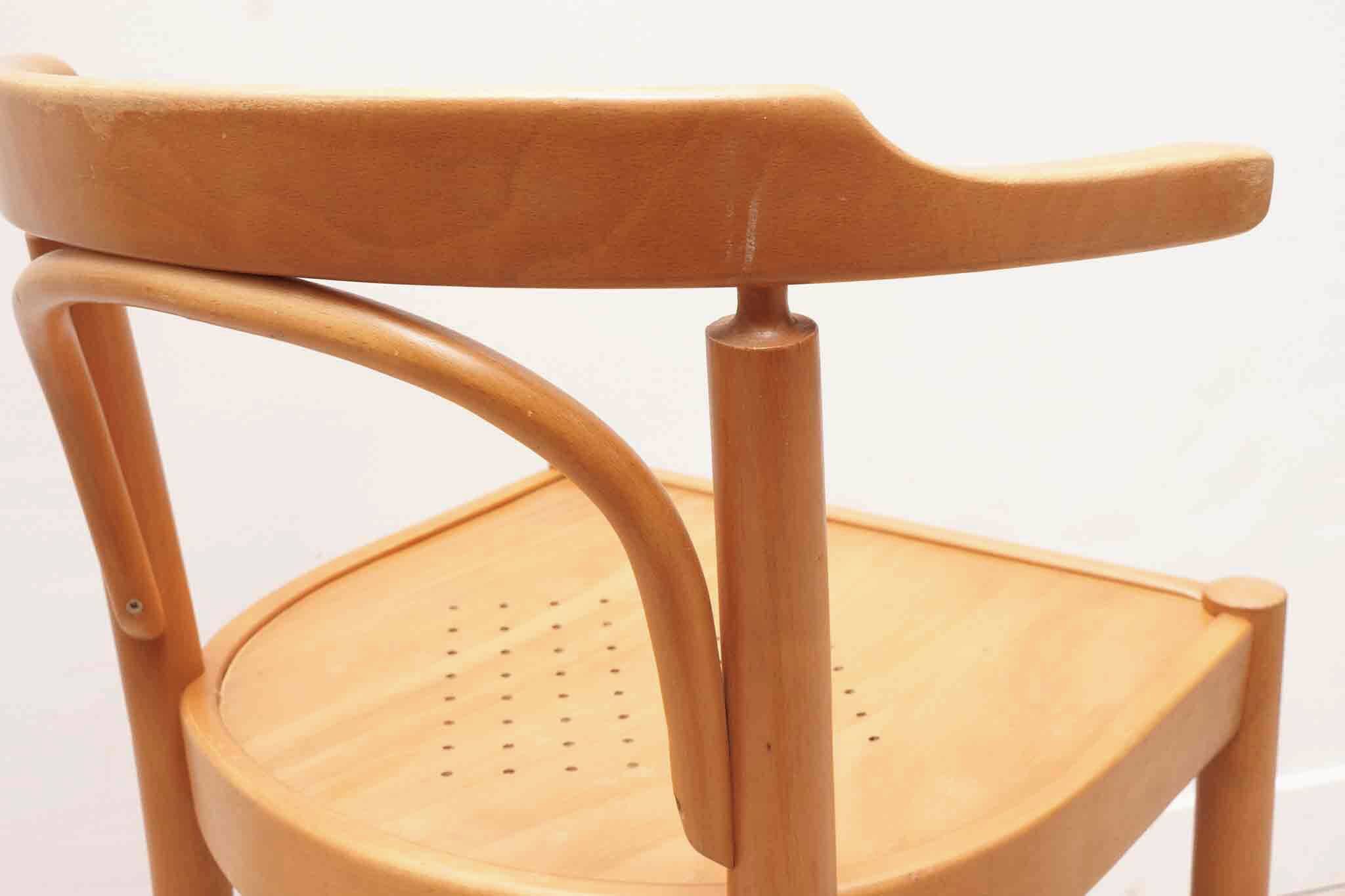 Vintage bistro chair in beech stain