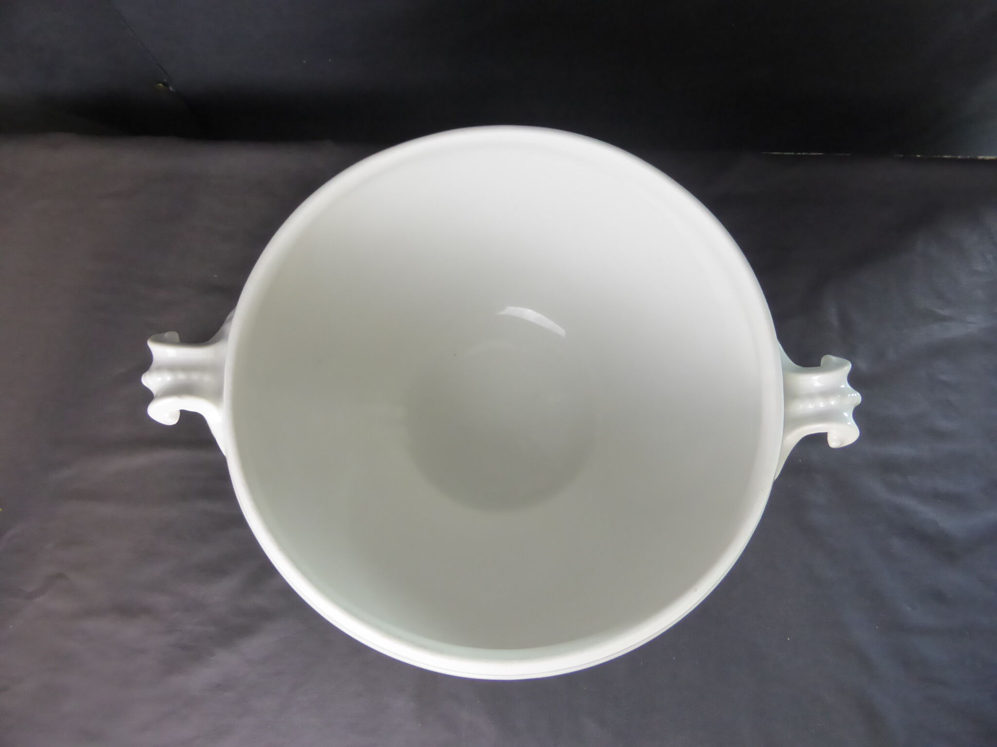 Soup bowl old white porcelain lid forming cucurbit-N°1