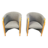 Pair of italian armchairs, 1980s