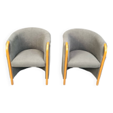 Pair of italian armchairs, 1980s