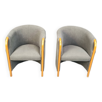 Paire de fauteuils italiens, années 1980