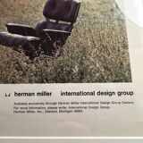FRAMED POSTER EAMES HERMAN MILLER LOUNGE CHAIR 670
