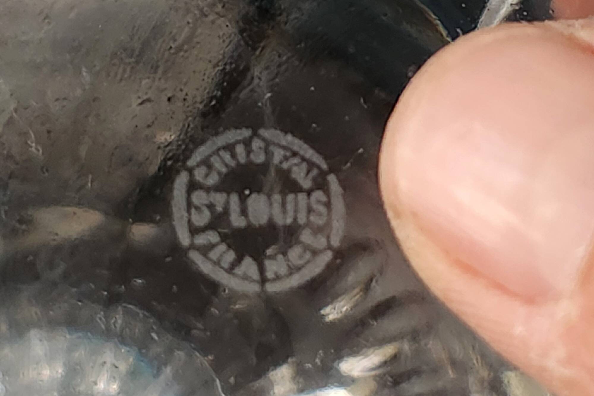 Saint Louis crystal whiskey decanter, marine service