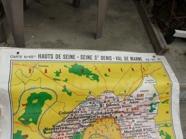 School poster N°49 Hatier 1969 Paris and suburbs