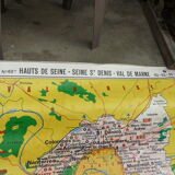 School poster N°49 Hatier 1969 Paris and suburbs