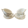 charming set of 4 cups and their 4 matching saucers in earthenware