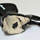 Anthropomorphic ashtray legs ceramic black design 80s