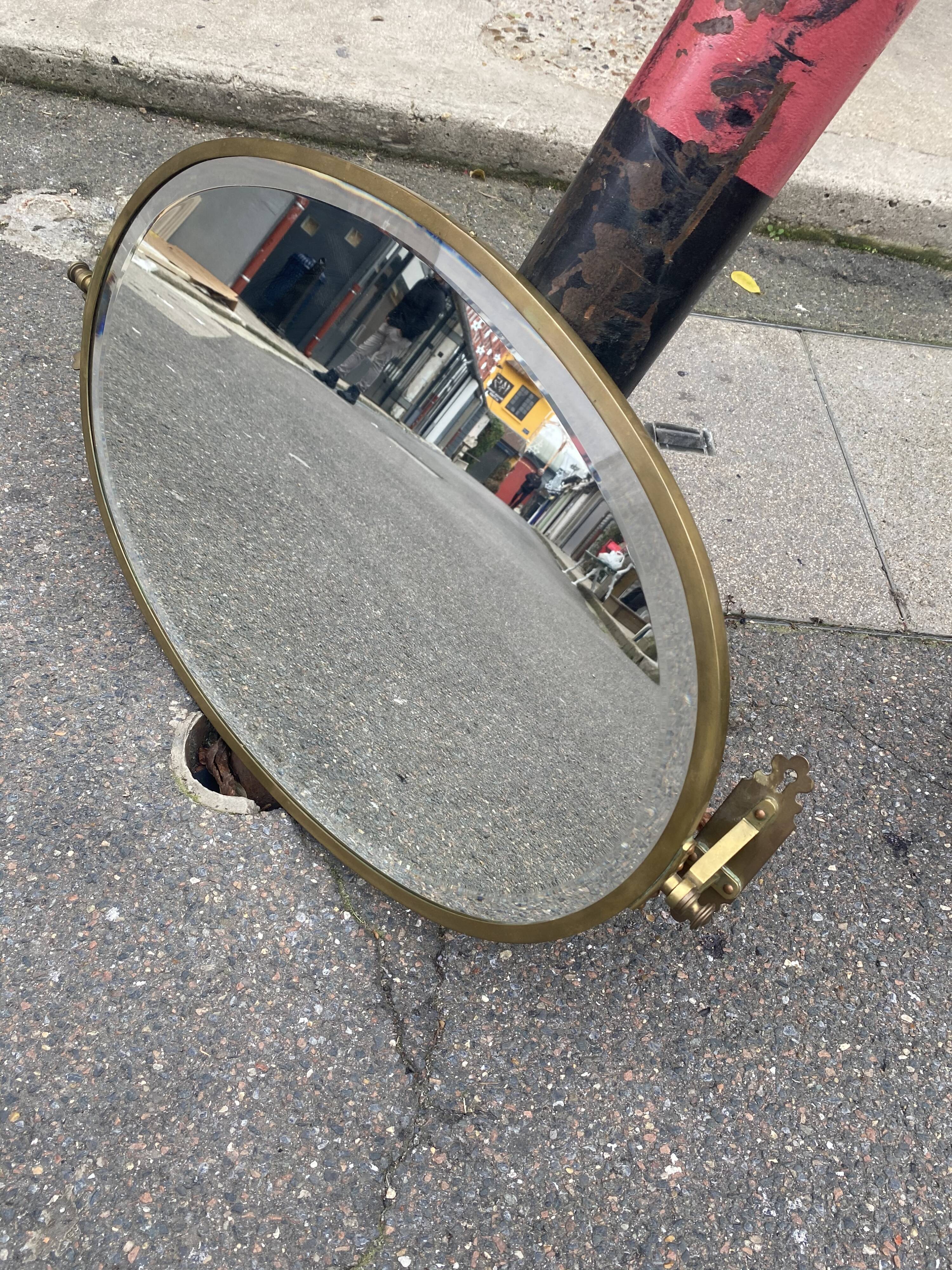 Brass mirror,