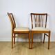 Vintage chairs beige velvet - set of 4