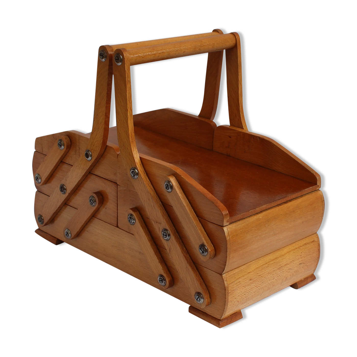 Blond wood sewing case