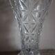 Vase verre ciselé transparent fleurs