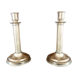 Lot of 2 copper candlesticks Le Cellier Villedieu