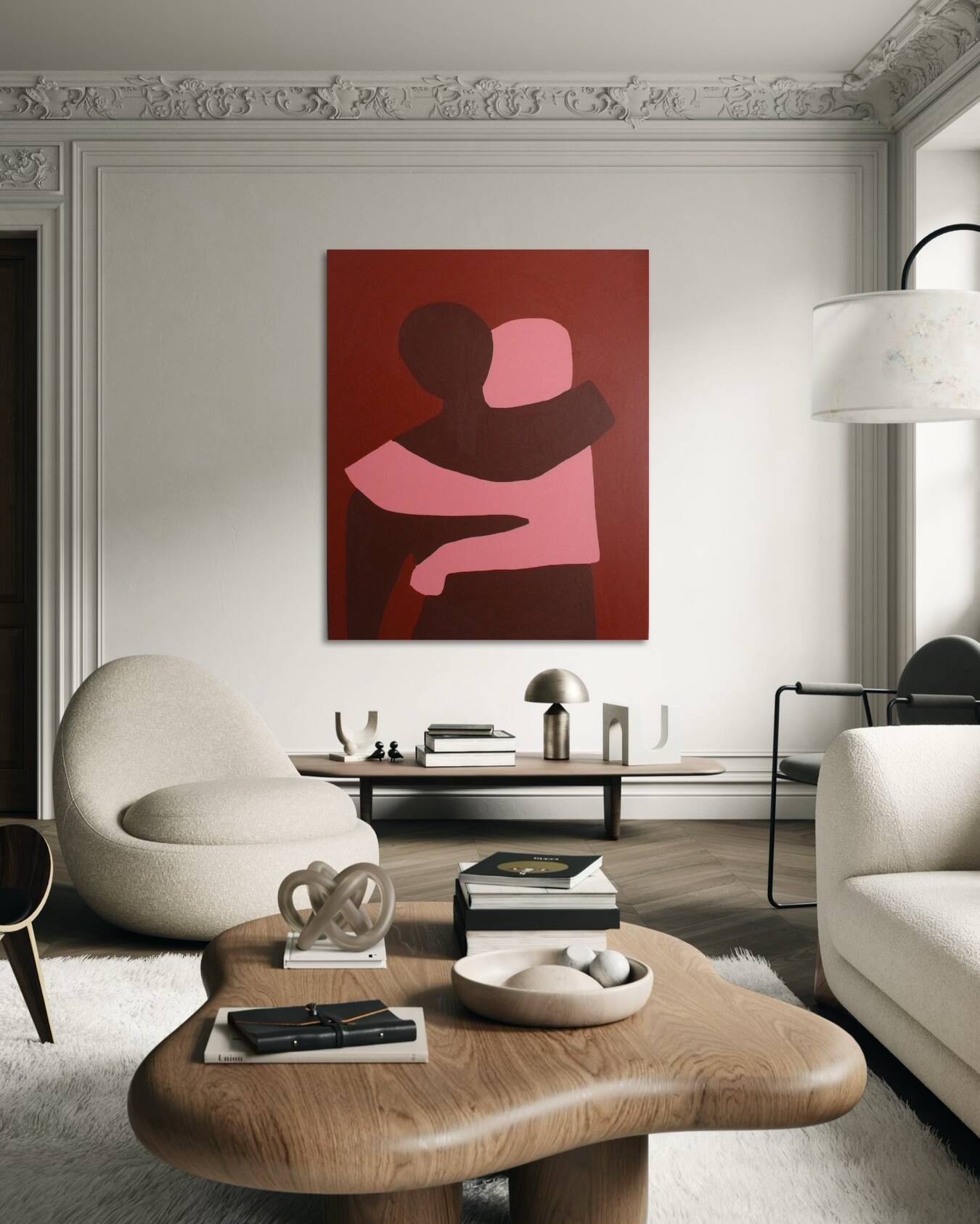 Painting on stretched canvas "can i hold you" 100x81cm