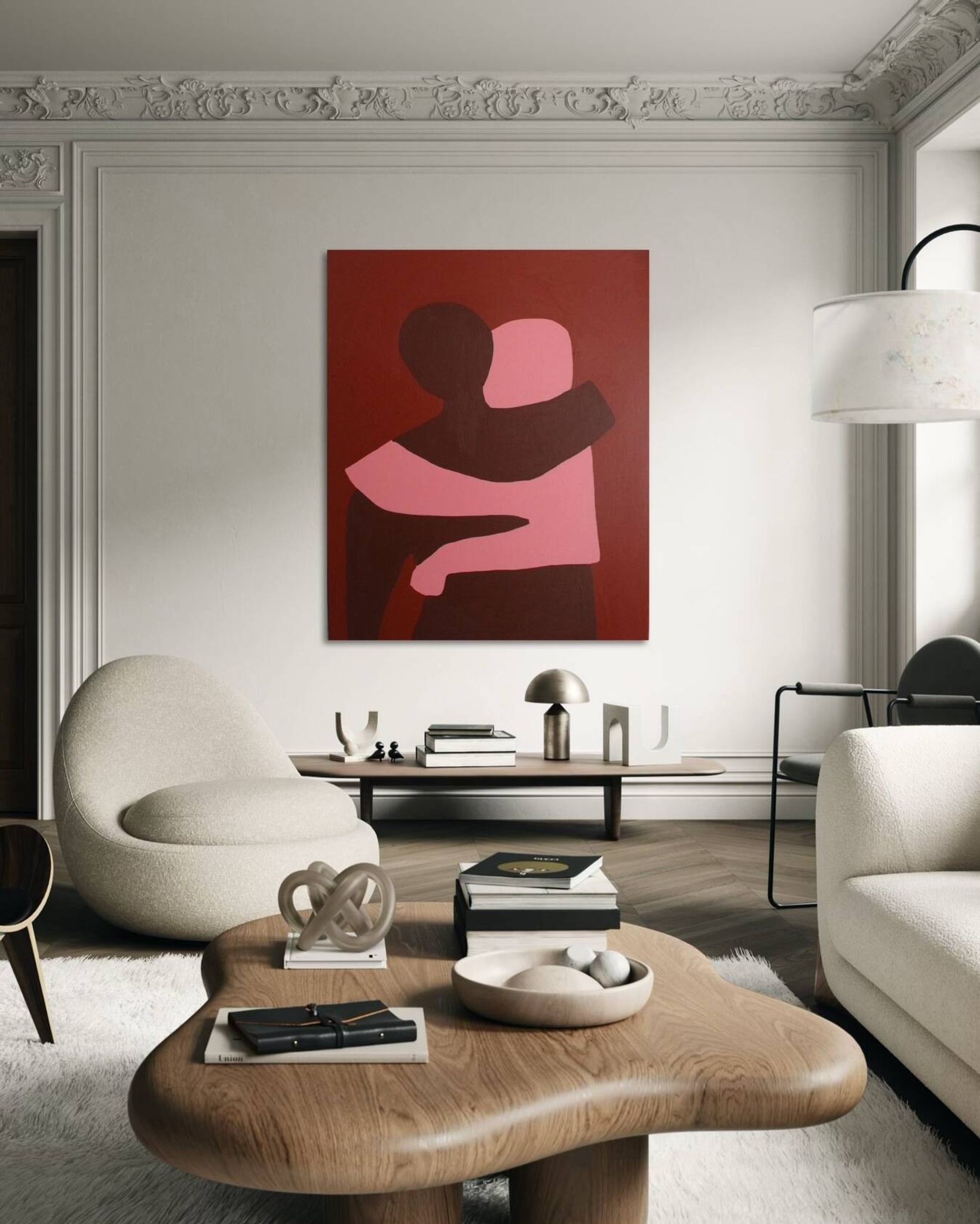 Painting on stretched canvas "can i hold you" 100x81cm