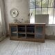 Oak sideboard with glass doors