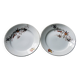 2 dessert plates Faïence d'Onnaing from Northern France