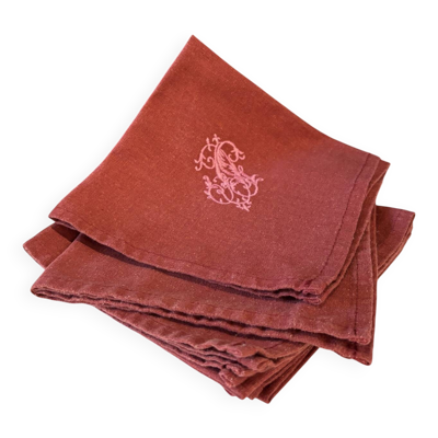 Serviettes anciennes en métis