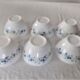 6 bowls VERONICA small blue flowers Arcopal france