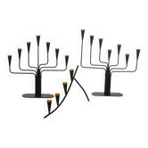 3 bougeoirs par Gunnar Ander pour Ystad-Metall, années 1960