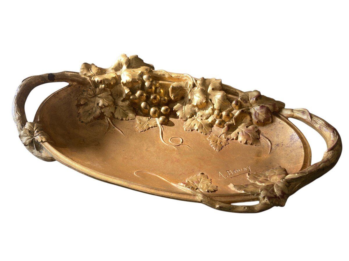 Vide poche en bronze doré, A. BOUNY, Art Nouveau