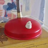 Lampe de bureau à poser rouge vintage année 70