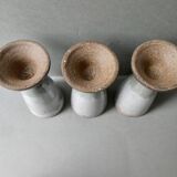 6 stoneware mazagrans signed VN