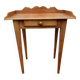 Vintage wooden desk table with one drawer