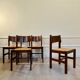 Set 4 Baumann chairs, seat mulch, 1970