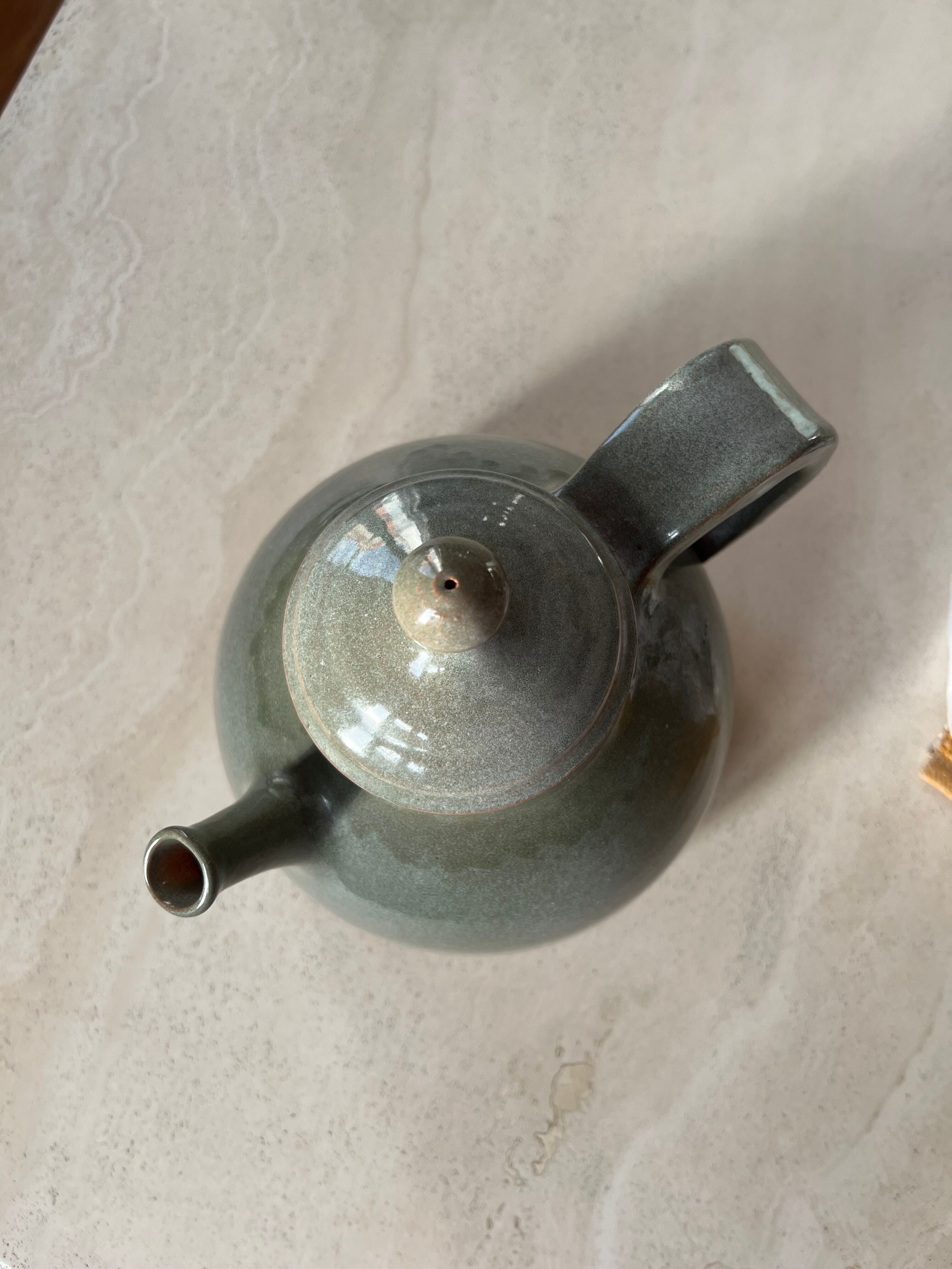 Handmade pottery stoneware teapot