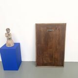 Monochrome table in ultramarine blue, acrylic on solid wood.