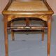 Chaise pliante militaire rare circa 1890 en fruitwood massif avec ferrure en laiton