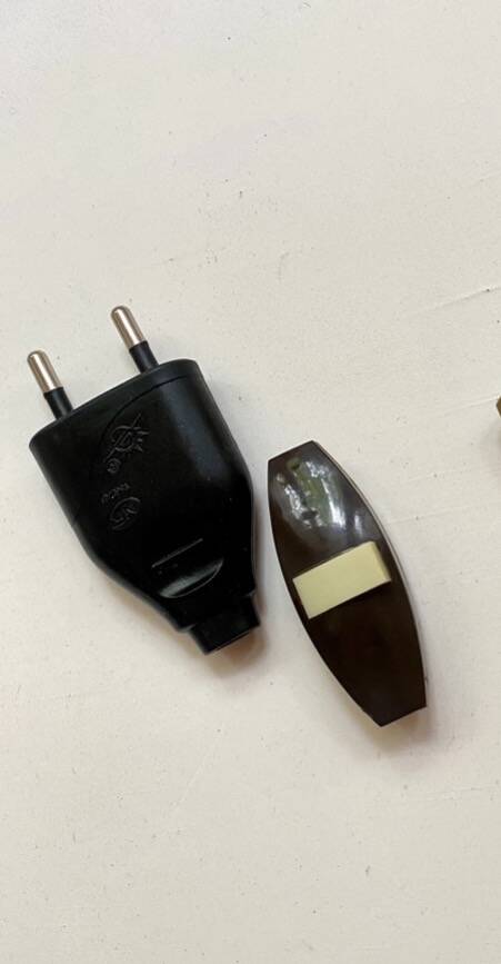 Wooden lamp base, 2-metre fabric cable.