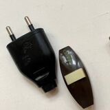 Wooden lamp base, 2-metre fabric cable.