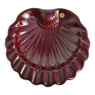 Art Deco Merlot Red Ceramic Vide-Poche by Gabriel Keramik, Sweden 1960s