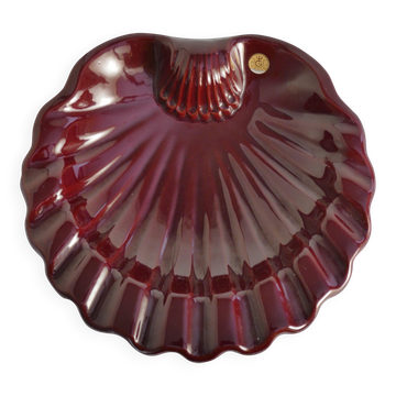 Vide-poche en céramique rouge Merlot Art Déco par Gabriel Keramik, Suède, années 1960.