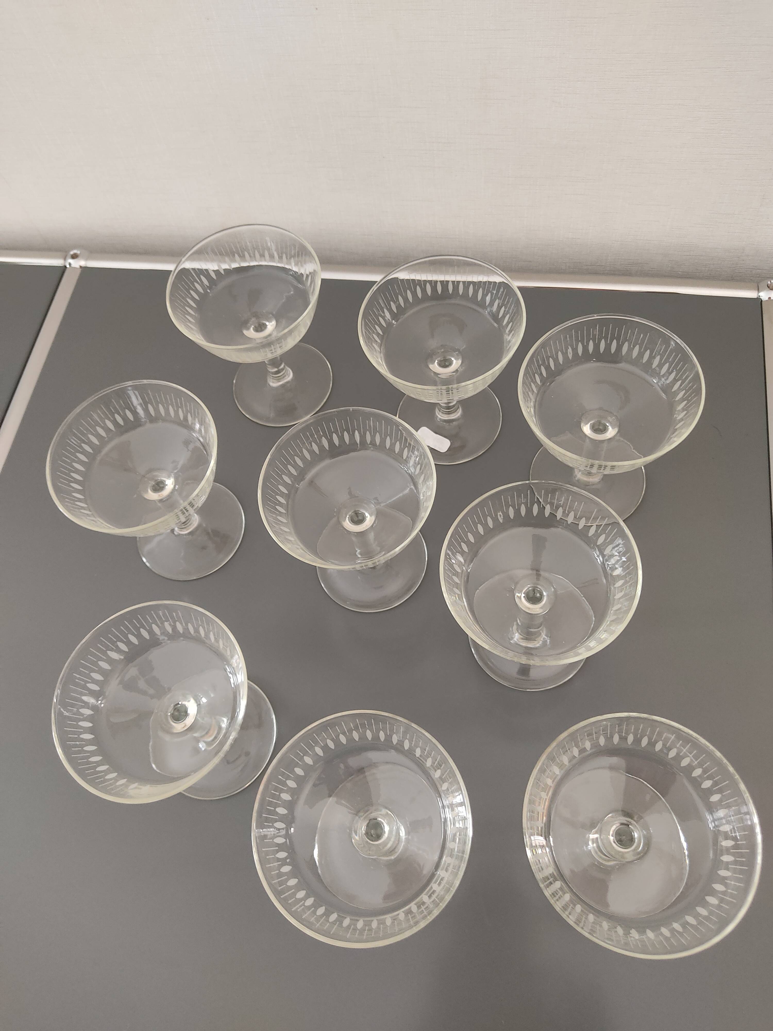 Old champagne glasses ART DECO