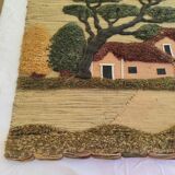 Handmade tapestry in wool and jute 100cm high / 75cm wide