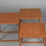 Pull out tables by Kai Kristiansen for Vildbjerg Møbelfabrik, 1960