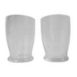 2 old faceted glasses