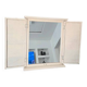 Vintage shabby chic white mirror window