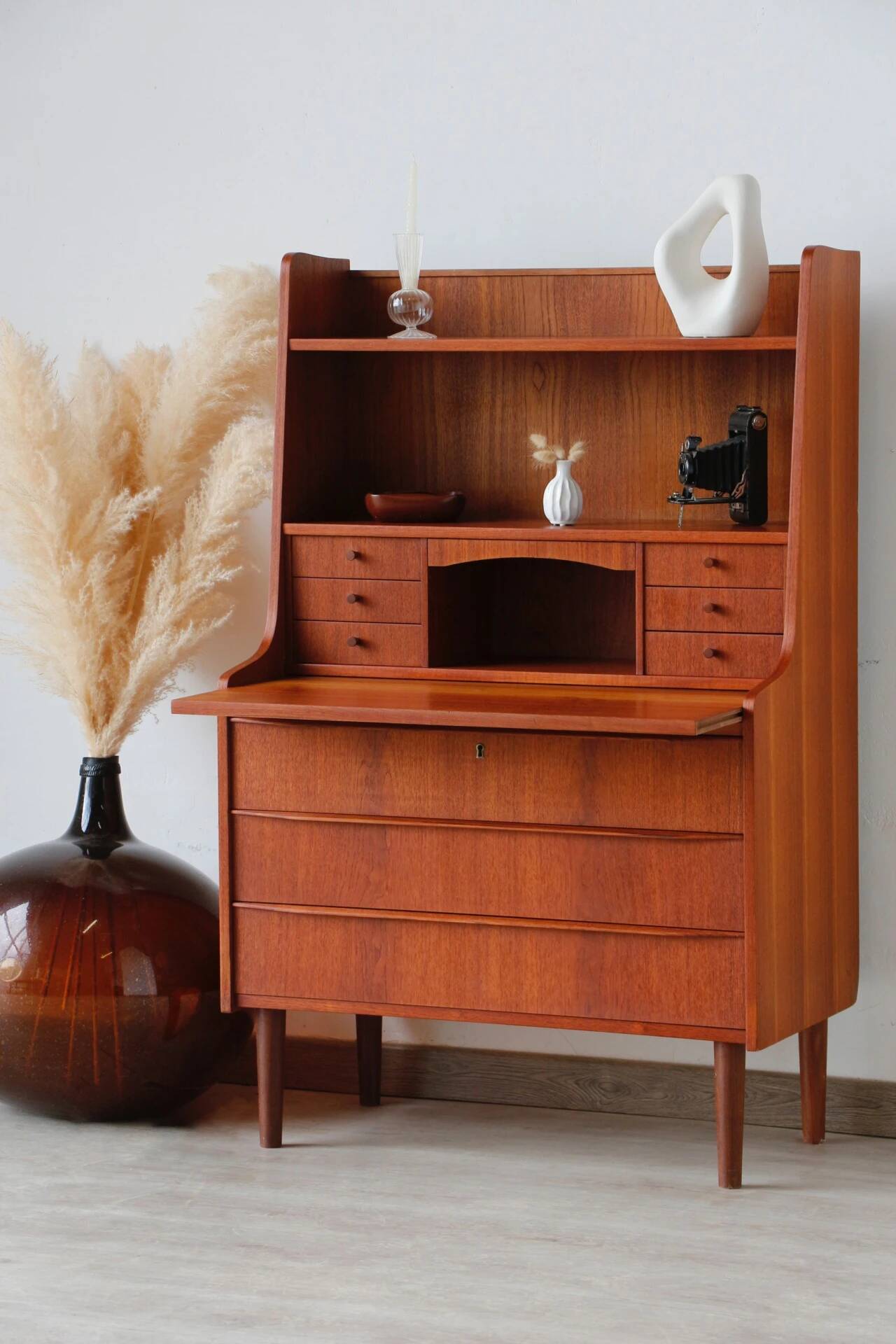 Vintage 1960s Scandinavian teak secretary | Denmark