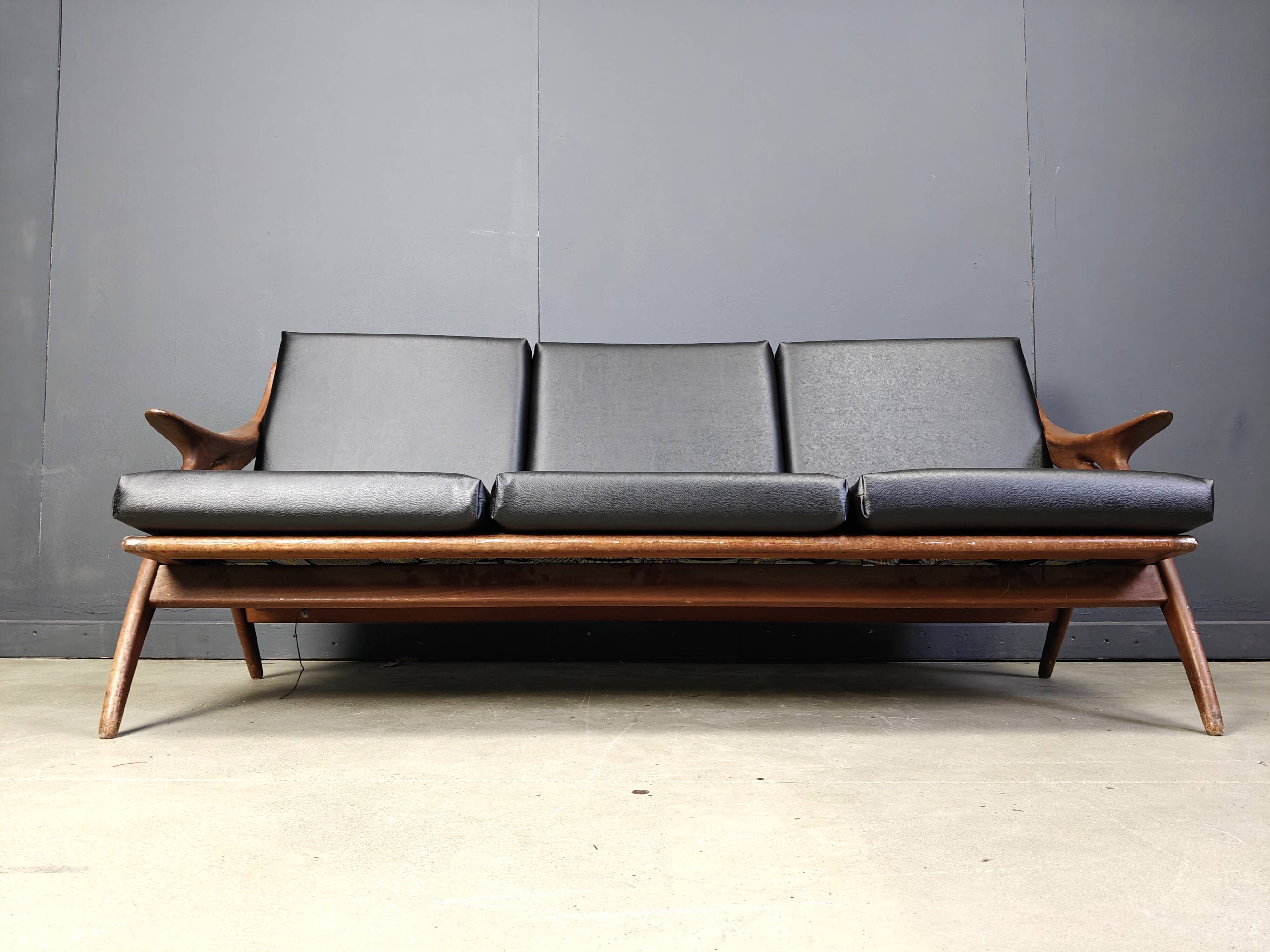 Vintage three seater 'de knoop' sofa by de ster Gelderland, 1960s