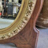 Wooden and gilded mirror with medallion center n°3
