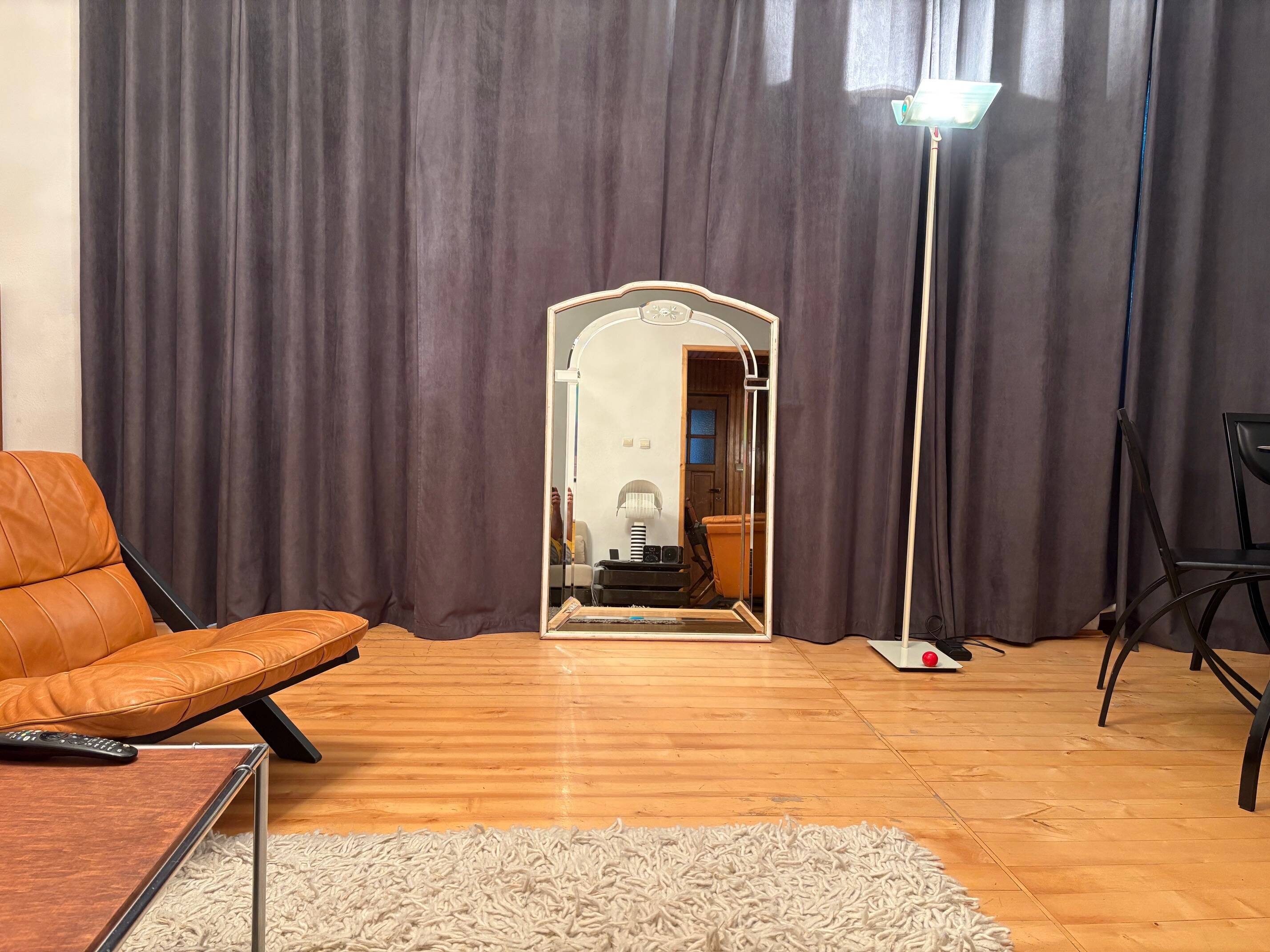 Large Crystal Mirror, Italy, 1960s