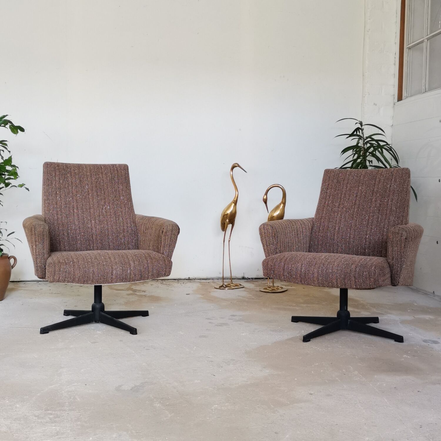 Pair of Czechoslovak swivel chairs year 70