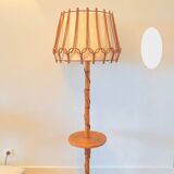 Louis Sognot rattan floor lamp