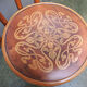 4 old fischel bentwood chairs and pyrograved pattern
