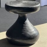 Pawn Black - Stool, side table, end table in solid mango wood.