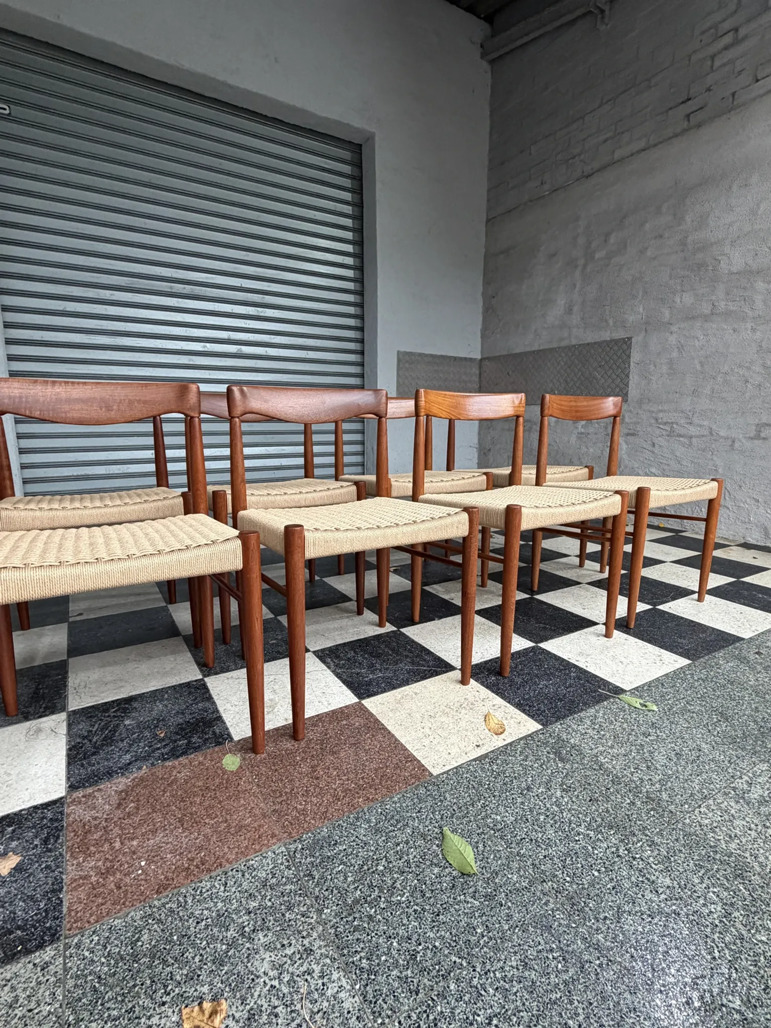 Set of 10 chairs by Henry Walter Klein