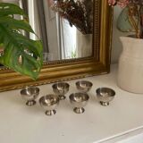 Lot de 6 coquetiers en métal argenté